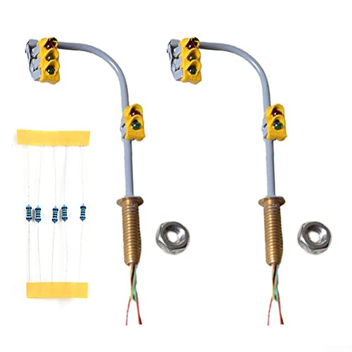CNANRNANC Modelleisenbahn, Ampeln und Kreuzung, Fußgänger-Straßensignale, Ampeln UND Kreuzungsweg-Modell LED-Fußgängerstraßensignale Lichter für Zug-Layout von CNANRNANC