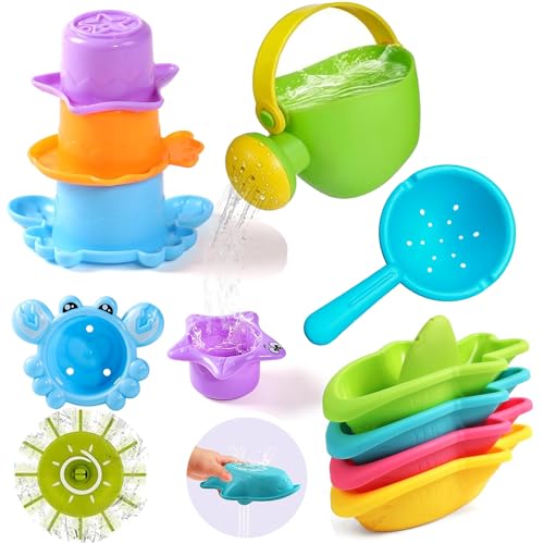CNMTCCO Badewannenspielzeug, 10 Stück Wasserspielzeug, Badespielzeug für Babys von 1, 2, 3 und 4 Jahren, Kindergeschenk für Jungen & Mädchen CNMTCCO Badewannenspielzeug, 10 Stück Wasserspielzeug, Badespielzeug für Babys von 1, 2, 3 und 4 Jahren, Kindergeschenk für Jungen & Mädchen von CNMTCCO