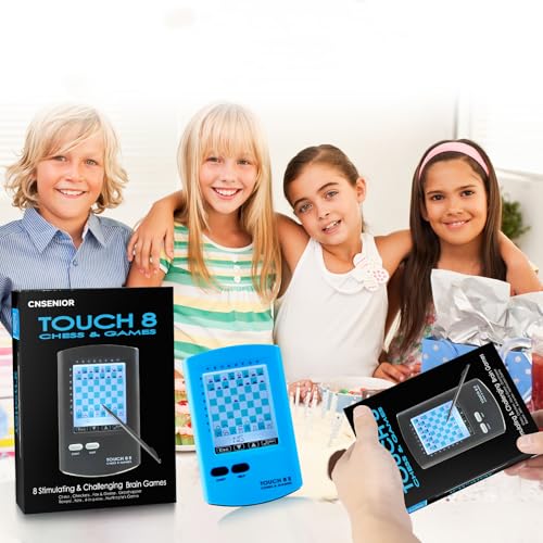CNSENIOR Handheld Elektronisches Schachbrett, 8-in-1 Touch-Schachcomputer mit KI-Training, 7,4 cm HD-Display, tragbares Reiseschach-Set für Kinder & Erwachsene, 220+ Meisterspiele, mehrsprachig (Blau) CNSENIOR Handheld Elektronisches Schachbrett, 8-in-1 Touch-Schachcomputer mit KI-Training, 7,4 cm HD-Display, tragbares Reiseschach-Set für Kinder & Erwachsene, 220+ Meisterspiele, mehrsprachig (Blau) von CNSENIOR
