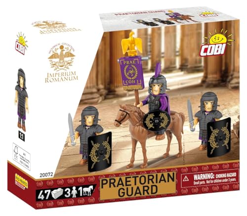 COBI 20072 Imperium Romanum Praetorian Guard, Römische Soldaten Bauset, 47 Teile, 3 Figuren mit Pferd, ab 6 Jahren von COBI