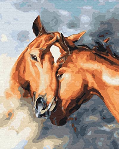 Cobi Klocki Paint it! Malen nach Zahlen empfindliche Pferde 40x50cm Keilrahmen von COBI