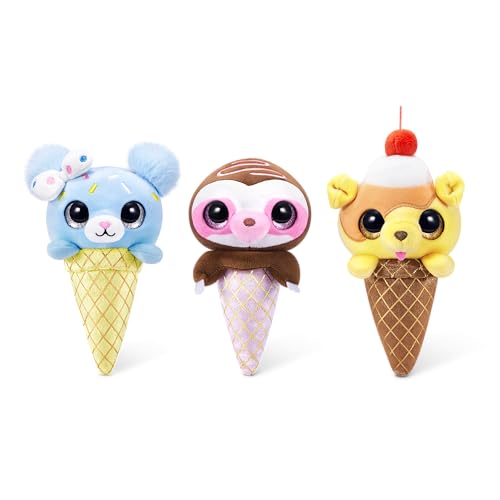 Coco Cones Sweet Plüschtier von ZURU Niedlicher Kuschelfreund in einem bunten Hörnchen– perfekt für zuckersüße Abenteuer und zum Sammeln. (3 Pack) von Coco Cones