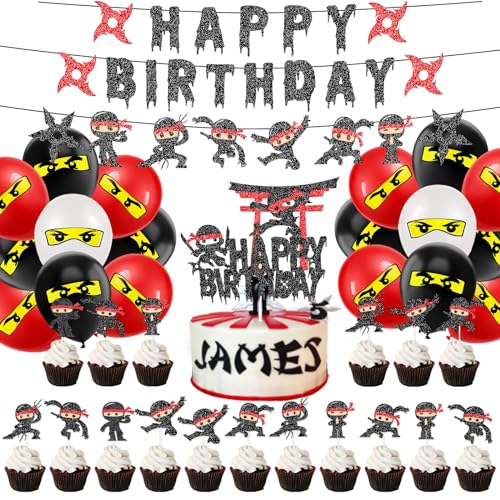 Ninja Geburtstag Dekoration Ninja Party Deko Jungen Ninja Happy Geburtstag Banner Ninja Luftballons Ninja Cake Topper Cupcake Aufsatz für Kinder Geburtstags Party Kuchen Deko Ninja Geburtstag Dekoration Ninja Party Deko Jungen Ninja Happy Geburtstag Banner Ninja Luftballons Ninja Cake Topper Cupcake Aufsatz für Kinder Geburtstags Party Kuchen Deko von CODOMOR