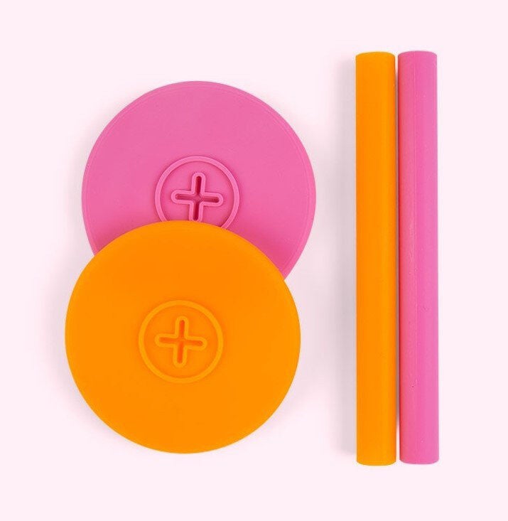 COGNIKIDS Sip Trinkhalm & Deckel 2er-Pack, Tangerine/Flamingo COGNIKIDS Sip Trinkhalm & Deckel 2er-Pack, Tangerine/Flamingo von COGNIKIDS
