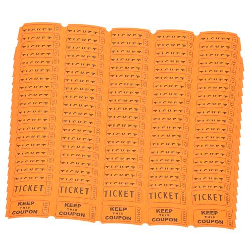 COHEALI 100St Lose Lottery Tickets Eventscheine Eintrittsscheine Karnevalskarten Eintrittskarten für Veranstaltungen Etiketten Karten für Konzert Fahrkarte Papier Lotterie Kinokarte von COHEALI