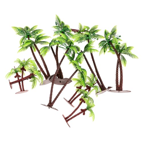 COHEALI 10st Mini-Bonsai-modellbäume Mini-kunstbäume Mikrolandschaftsbaum Gefälschte Palmen Kokosnuss-kuchenaufsätze Puppenhaus-landschaftsmodell Tropisches Plastik Pflanze 7c Modellbaum von COHEALI