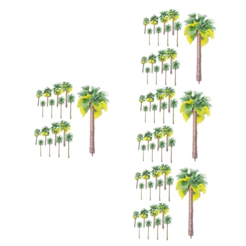 COHEALI 144 STK Palmenmodell künstlicher Baum grüne Landschaft Landschaftsmodell Ornament Modelle Mini-Palmen Palmen im Freien für die Außenterrasse Miniatur schmücken Sandkasten Plastik von COHEALI