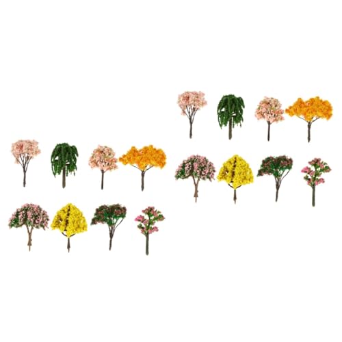 COHEALI 16 STK Simulation von Baumschmuck Plastikbaum Plastikpflanzen Modelle Ornament Miniatur-Kirschbäume aus Kunststoff Landschaftsverzierungen Kirschbaum Anlage Diorama Sandkasten von COHEALI