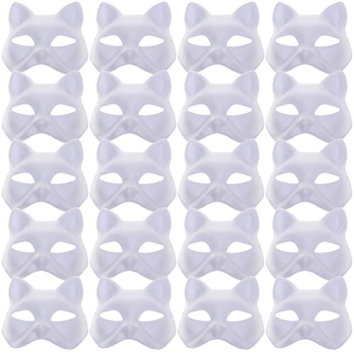 COHEALI 20 Stücke DIY Weiße Katze Papiermaske Zellstoff Blanko Handbemalte Maske Halbes Gesicht Oper Maskerade Masken Handwerk Mardi Grasmaske Für Performance Party Zubehör COHEALI 20 Stücke DIY Weiße Katze Papiermaske Zellstoff Blanko Handbemalte Maske Halbes Gesicht Oper Maskerade Masken Handwerk Mardi Grasmaske Für Performance Party Zubehör von COHEALI