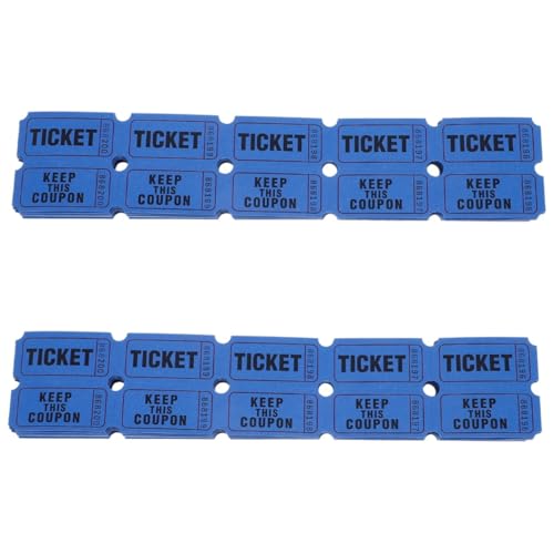 COHEALI 200 STK Lotterie-Ziehungsscheine Lottery pokerkarten Veranstaltungskarten Etiketten Papiertickets Partyzubehör Flugblatt Los allgemeine Fahrkarte Eintrittskarten von COHEALI