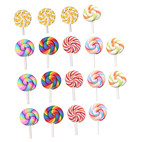 COHEALI 35st Simulation Lutscher Lollipop-anhänger Für Die Schmuckherstellung Regenbogen-lutscher Lollipop-Requisite Aus Ton Mini-lutscher-dekor Spielzeug Aus Polymer-ton Charme Kind von COHEALI