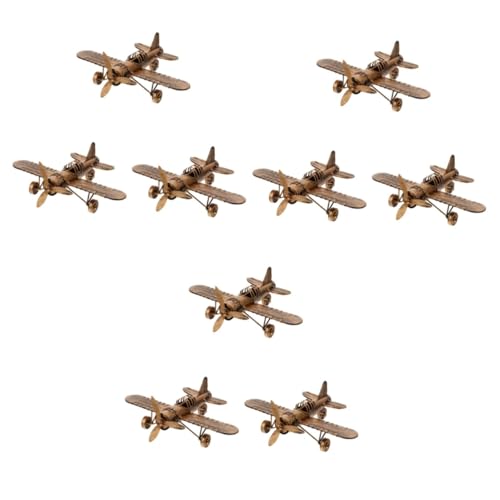 COHEALI 3st Flugzeugmodell Ornament Kinder Dekor Flugzeugverzierung Weihnachtsschmuck Flugzeugfigur Spielzeuge Flugzeugornament Flugzeug-dekor Hölzern Modellieren Zubehör von COHEALI