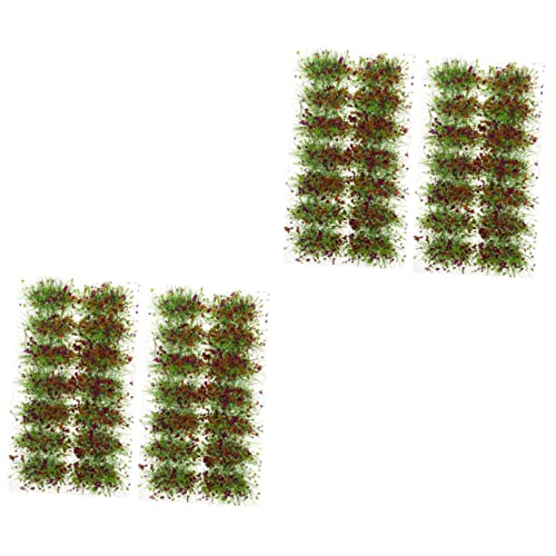 COHEALI 4 Kisten Grasschuppen Architektur Landschaft Grasbüschel Mini-Pflanzen Sand-Layout-Modell Strauch Geländemodell Zubehör Für Modellbahnlandschaften Möbel Requisiten Harz Sandkasten von COHEALI