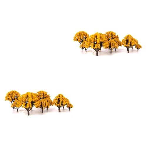 COHEALI 40 STK Landschaft Landschaft Zug Modell bäume Mini-Baum Modelllandschaftsbaum Gründekor Statue gelbes landschaftslayout landschaftsbäume Modellbäume Puppenhaus Bonsai von COHEALI