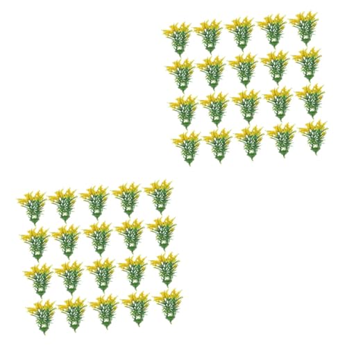 COHEALI 40 STK Mini-Kunstblumen und -Pflanzen Künstliche Pflanze Kunstpflanzen Puppenhaus Blumenarrangementkästen Mini-Pflanzendekor Miniatur-Dekor Schreibtisch grüne Pflanzen Ornamente von COHEALI