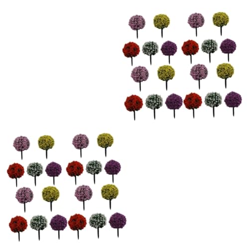 COHEALI 48 STK Bonsai Ornament Blumentopffiguren Feengartenblumen Dekoration Figuren Für Draußen Kuchen Topper Blumentöpfe Im Freien Schuppenbäume Töpfe Für Freilandpflanzen Mini Zylinder von COHEALI