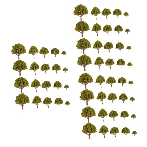 COHEALI 60 STK modellbäume Modellbau Zubehör Bonsai-Moos grünes Dekor Anlage Modelle Landschaft Landschaft Zug Modell bäume gelbes landschaftslayout landschaftsbäume Sandkasten Statue Bahn von COHEALI