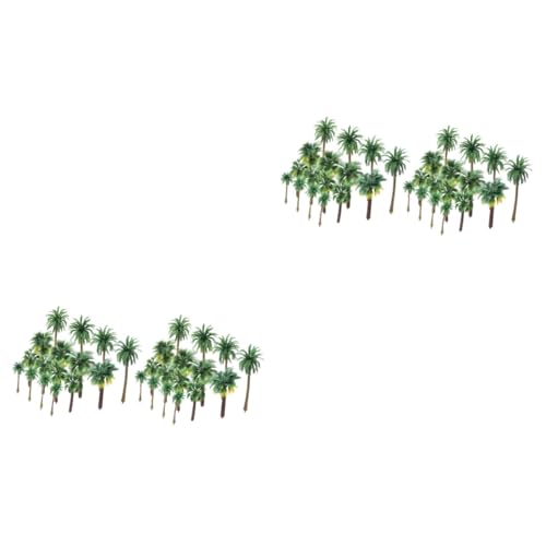 COHEALI 72 STK Künstliche Kokospalme Künstliche Baumpflanzen Palmenfiguren Mini-bäume Zum Basteln Puppenhaus-dekor Statische Grasbüschel Architektur Bäume Statuendekor Bahn Zubehör Plastik von COHEALI