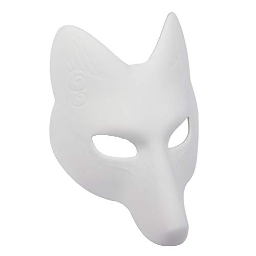 COHEALI Blanko-Maske - Weißes Papier Blanko Handbemalte Gesichtsmaske Pappmaché Weiße Maskerade-Maske Cosplay-Party-Requisite von COHEALI