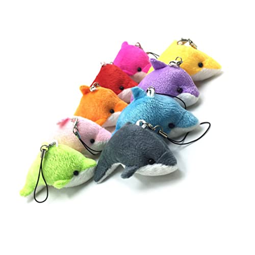COHEALI Mini-Plüsch-Delfin – Kleine Plüsch-Delfin-Anhänger Mini-Stofftier Delfin Plüschtiere Schlüsselanhänger Deko Taschenfüller (Zufällige Farbe), 3pcs, 221S45E09X16V22 von COHEALI