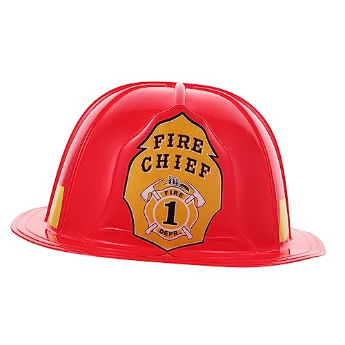 COHEALI Rollenspiel Roter Feuerwehrmann-Hut Geschenke Für Erwachsene Make-Up-Spielzeug Rotes Dekor Feuerwehrmann-Kostüm Requisite von COHEALI