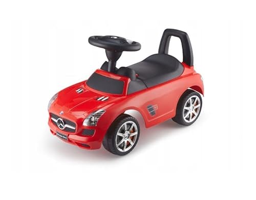 COIL, Rutschauto, Mercedes-Benz SLS AMG, Rutscher, Kinderfahrzeug, Kinderauto Lizenz, Multimedia-Lenkrad, über 18 Monate alt (Rot) von COIL