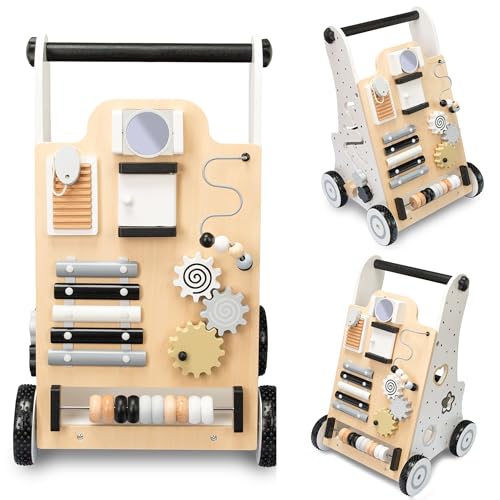 COIL Babywalker Lauflernwagen, Kinderwagen aus Holz, Lernspielzeug, ab 12 Monaten von COIL