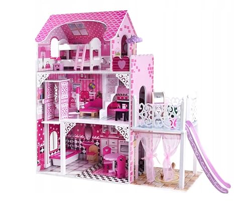 COIL Holzpuppenhaus, großes Spielzeugset mit Möbeln und Zubehör, Rutsche, Aufzug, ideal für Mädchen und Jungen COIL Holzpuppenhaus, großes Spielzeugset mit Möbeln und Zubehör, Rutsche, Aufzug, ideal für Mädchen und Jungen von COIL