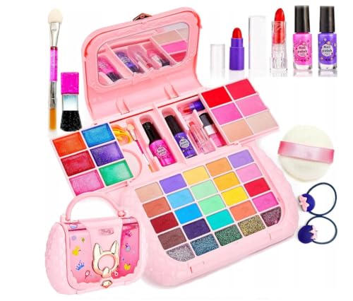 COIL Kinderschminke Set Hypoallergenes Schminkset für Kinder mit Lidschatten, Lippenstift, Nagellack – Praktischer Kosmetikkoffer mit Spiegel, Ideal als Geburtstags COIL Kinderschminke Set Hypoallergenes Schminkset für Kinder mit Lidschatten, Lippenstift, Nagellack – Praktischer Kosmetikkoffer mit Spiegel, Ideal als Geburtstags von COIL