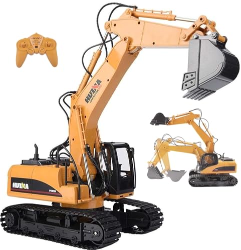 COIL Ferngesteuertes Auto Schnell RC Bagger – 1:14 Baufahrzeug mit 680° drehbarer Kabine, LED-Lichtern und Simulationsmusik, Robustes ABS-Material, Kinder – 2,4 GHz, Gelb COIL Ferngesteuertes Auto Schnell RC Bagger – 1:14 Baufahrzeug mit 680° drehbarer Kabine, LED-Lichtern und Simulationsmusik, Robustes ABS-Material, Kinder – 2,4 GHz, Gelb von COIL