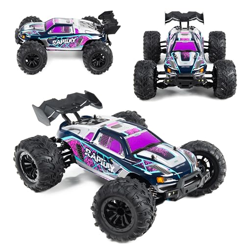 COIL RC-Buggy - Ferngesteuertes Auto, 4x4 Allradantrieb, 38 km/h Hochgeschwindigkeits Geländewagen, Robustes Offroad Spielzeugauto mit LED-Scheinwerfern, 2.4 GHz Steuerung, 1:16 Maßstab (Lila) von COIL