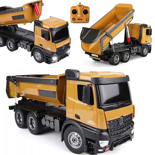 COIL RC LKW Ferngesteuert 1:14 LKW rc - Ferngesteuertes Baufahrzeug mit Licht und Sound, Robuste Konstruktion, Kippbare Ladepritsche, Perfekt für Kinder RC Kipper, Ferngesteuerter LKW- Gelb COIL RC LKW Ferngesteuert 1:14 LKW rc - Ferngesteuertes Baufahrzeug mit Licht und Sound, Robuste Konstruktion, Kippbare Ladepritsche, Perfekt für Kinder RC Kipper, Ferngesteuerter LKW- Gelb von COIL