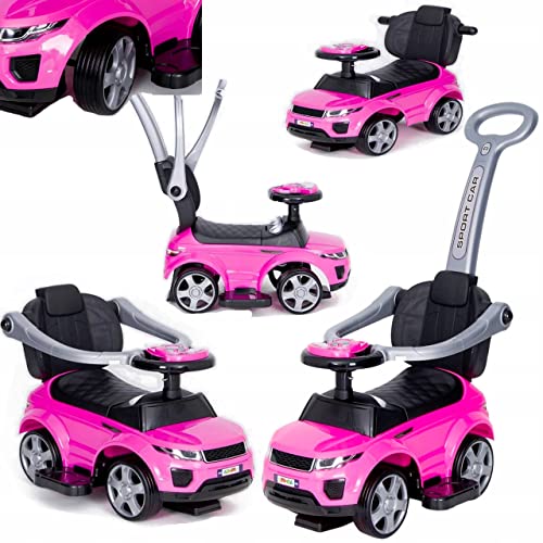 COIL Rutschauto ab 1 Jahr mit Schiebestange 614 W - Baby Car Rutschauto für Kinder - 3-in-1 Design - Bobby Car Zubehör - Rutscherfahrzeug - Bobby Car mit Stange Lenkrad von COIL