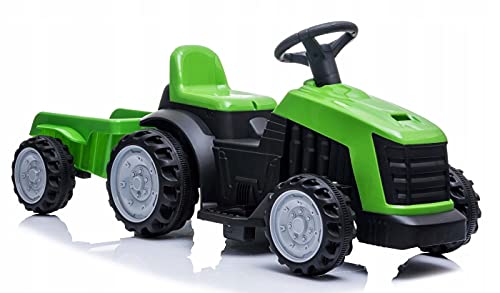 COIL Traktor mit Anhänger, Traktor, Akku, Kindertraktor, Elektrofahrzeuge, Schiebefahrt für Kinder, ab 3 Jahren (Grün) von COIL