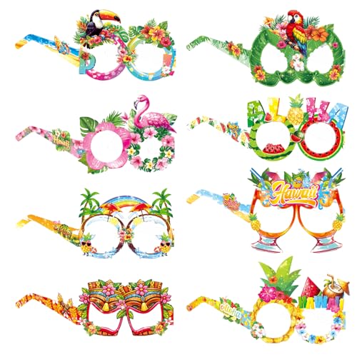 8 Stück Geburtstag Party Brille Dekoration,Lustige Papier Geburtstag Brille Deko,Geburtstags Photo Booth Requisiten Zubehör,Hawaiianische Strandthemen Geburtstags Party Dekorationen für Frauen Männer 8 Stück Geburtstag Party Brille Dekoration,Lustige Papier Geburtstag Brille Deko,Geburtstags Photo Booth Requisiten Zubehör,Hawaiianische Strandthemen Geburtstags Party Dekorationen für Frauen Männer von COLANANA