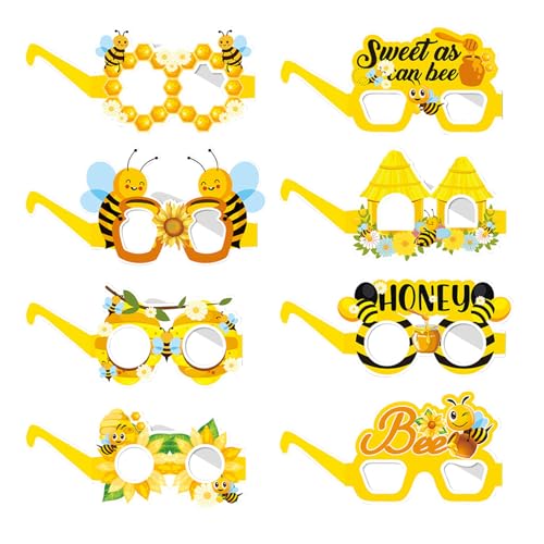 COLANANA 8 Stück Geburtstag Party Brille Dekoration,Lustige Papier Geburtstag Brille Deko, Geburtstags Photo Booth Requisiten Zubehör,Bienenthema Geburtstags Party Dekorationen für Frauen Männer COLANANA 8 Stück Geburtstag Party Brille Dekoration,Lustige Papier Geburtstag Brille Deko, Geburtstags Photo Booth Requisiten Zubehör,Bienenthema Geburtstags Party Dekorationen für Frauen Männer von COLANANA