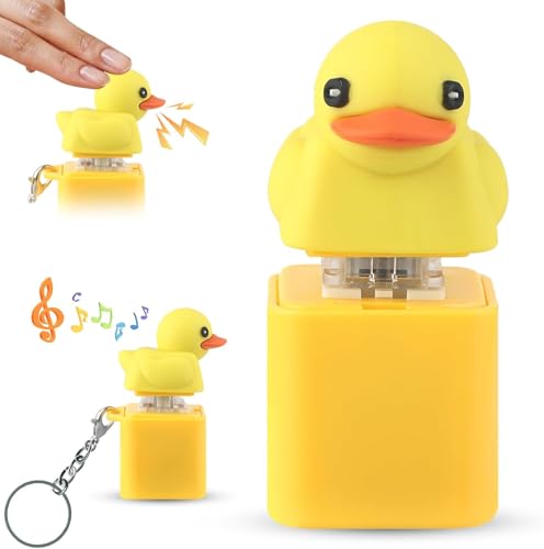 2 Pcs Duckeys Keycap, Duckeys Quacking Fidget Toy, Tastatur Fidget Toy, Mit Rasselndem Klang, Glühend, Fun Fidget Spielzeug Clicker Für Stress Angst Relief(A) von COLEESON