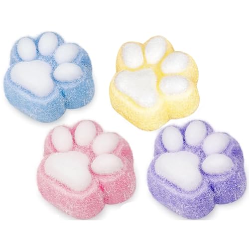 4 Stück Katzenpfoten Quetsch Spielzeug, Cat Paw FuFu Squishy, Taba Squishy, Squishy Pfote für Kinder, Erwachsene Stressabbau(A) von COLEESON