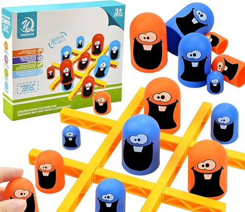 Tic Tac Toe Spiel, Big Eat Small Game, 2 Spieler Brettspiele, Schachbrett Spiel, Klassisches Familien Brettspiel, Interaktives Tischspiele für Kinder und Erwachsene - Spiel des Jahres 2024 (A) von COLEESON