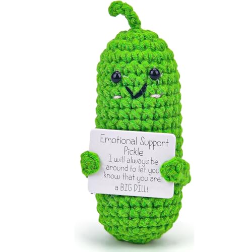 COLEESON Emotional Support Pickle, Glücksbringer Positive Gurke, Beste Freundin Geschenke für Freundin Kleine Geschenke für Frauen, Gute Besserung Geschenk, Glücksbringer Prüfung Geschenk COLEESON Emotional Support Pickle, Glücksbringer Positive Gurke, Beste Freundin Geschenke für Freundin Kleine Geschenke für Frauen, Gute Besserung Geschenk, Glücksbringer Prüfung Geschenk von COLEESON