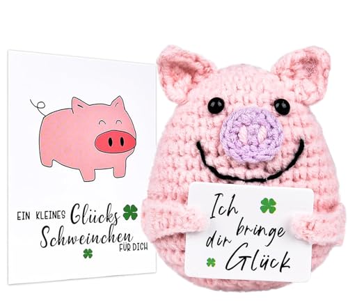 COLEESON Positive Geschenke Glücksschweinchen, Kreative Strickwolle Minischwein Puppe, Glücksbringer Prüfung, Mutmacher Geschenk, Gute Besserung, Positive Kartoffel - Ersatz COLEESON Positive Geschenke Glücksschweinchen, Kreative Strickwolle Minischwein Puppe, Glücksbringer Prüfung, Mutmacher Geschenk, Gute Besserung, Positive Kartoffel - Ersatz von COLEESON