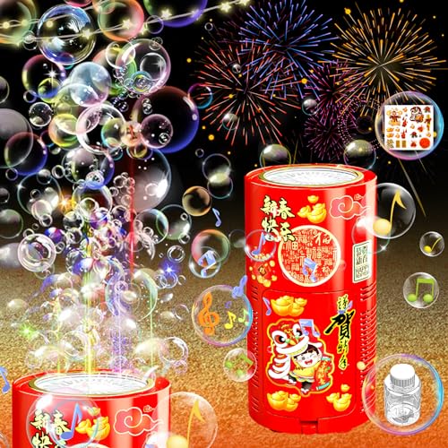 Feuerwerk Seifenblasenmaschine, Tischfeuerwerk Automatischer Seifenblasenhersteller mit Lichtern und abschaltbarem Sound, Seifenblasenspielzeug Kinder Geschenk, Hochzeit, Neujahr, Weinachten,Party Feuerwerk Seifenblasenmaschine, Tischfeuerwerk Automatischer Seifenblasenhersteller mit Lichtern und abschaltbarem Sound, Seifenblasenspielzeug Kinder Geschenk, Hochzeit, Neujahr, Weinachten,Party von COLEESON