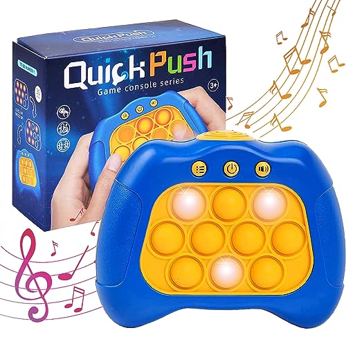 Quick Push Bubble Game for Kids & Adults, Mini Handheld Fast Speed Push Game, Pop It Fidget Toys, Dekompressions Spielzeug für Kinder Erwachsene (Blue) von COLEESON