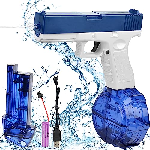 Wasserpistole für Kinder Erwachsene Elektrische Wasserpistole Pistols 25-32 ft mit Großer Reichweite Wasserpistole Elektrisch Pistolen für Kinder Erwachsene Schwimmbad Party Strand im Freien (A) von COLEESON