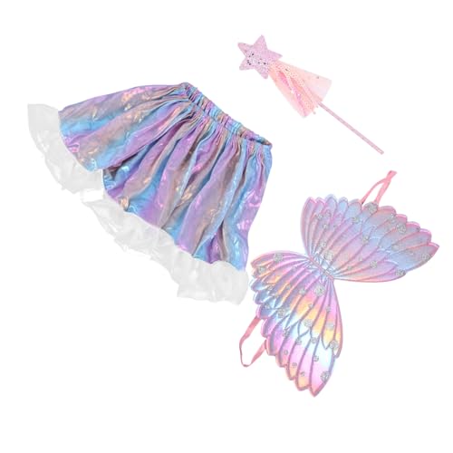 COLLBATH 1 Satz 3Er-Satz Engel Schmetterlingsflügel Tutus für Mädchen Leistung LED-Flügel feeflügeln verkleidung Kostümzubehör für Flügel mit Feenstab Tuch Rosa COLLBATH 1 Satz 3Er-Satz Engel Schmetterlingsflügel Tutus für Mädchen Leistung LED-Flügel feeflügeln verkleidung Kostümzubehör für Flügel mit Feenstab Tuch Rosa von COLLBATH