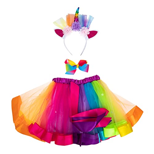 COLLBATH 1 Satz Gazeanzug für Rock für Mädchen Mädchen-Outfit mädchen kleid verkleidung faschingskostüme Cosplay-Kleid Mädchen Tutu mit Stirnband Plastik Colorful von COLLBATH