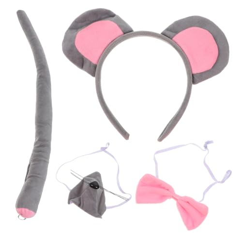 COLLBATH 1 Satz Graues Eichhörnchen -Ohrkopfschmuck Mäusekostüm Ratte Ohren Halloween-Kopfbedeckung Mauskostüm für Foto -Requisiten Partydekorationen Stoff von COLLBATH