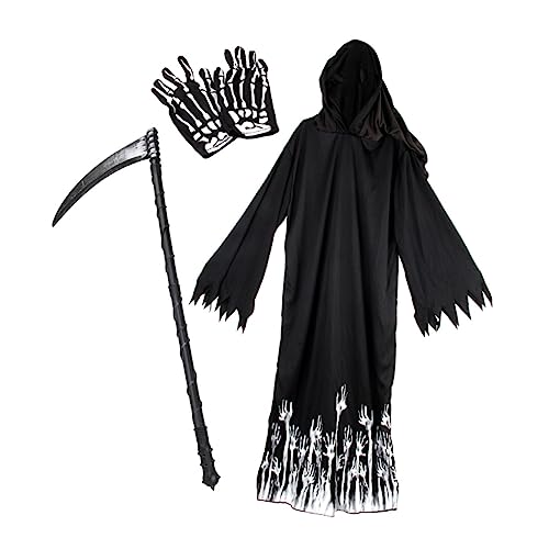 COLLBATH 1 Satz Halloween-anzug Halloween -kostüme Für Erwachsene Zombie-kostümzubehör Hexenmantel Schicke Handschuhe Sichelstütze Halloween Cape Cosplay-umhang Cosplay-mantel Stoff Black COLLBATH 1 Satz Halloween-anzug Halloween -kostüme Für Erwachsene Zombie-kostümzubehör Hexenmantel Schicke Handschuhe Sichelstütze Halloween Cape Cosplay-umhang Cosplay-mantel Stoff Black von COLLBATH