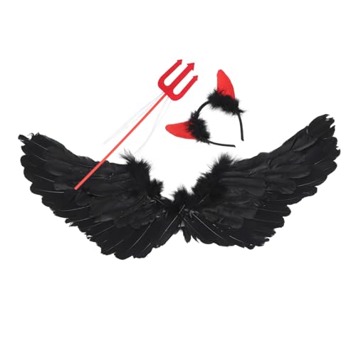 COLLBATH 1 Satz Halloween-Kleider Kostüme Dinosaurierkostüm Feenflügel für Erwachsene halloween umhang halloween costume kreatives Teufelskostüm Bühnenoutfit für Mantel Baumwolle rot von COLLBATH