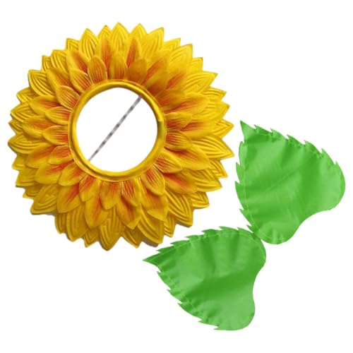 COLLBATH 1 Satz Kopfschmuck Aus Sonnenblumen Kopfbedeckung Kostüm Blumenhut Kleid Girlande Strauß Künstliche Blumen Ballettrock Zubehör Tiaras Haarschmuck Aus Sonnenblumen Seidentuch von COLLBATH